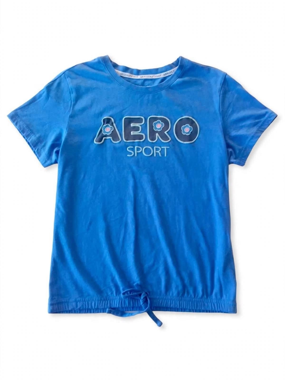 Aeropostale Bright Blue Aero Sport Tie-Hem Tee